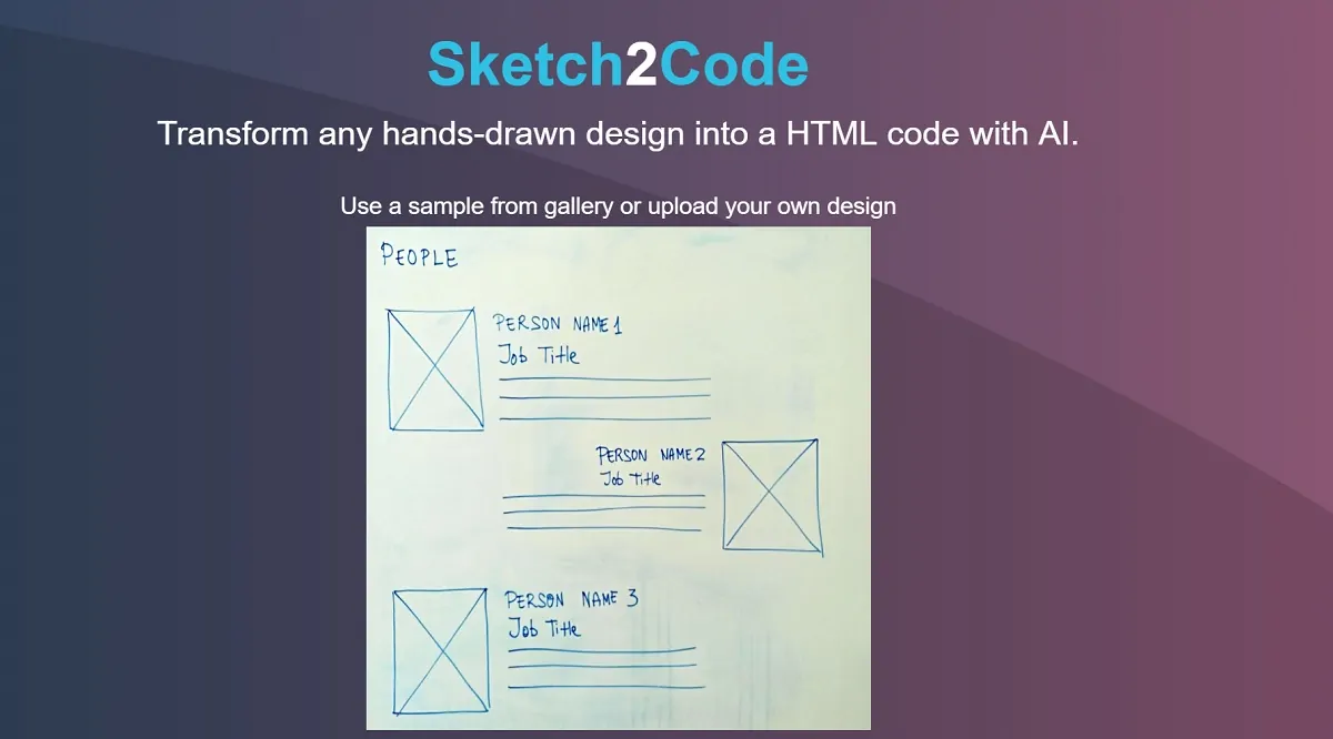 Sketch2Code